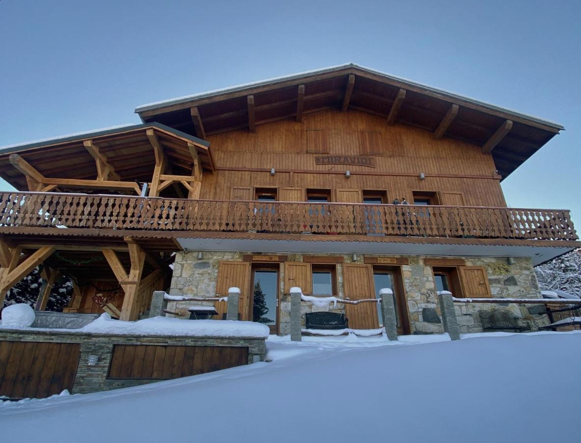 Chalet Miravidi, Montchavin-La Plagne, Jacuzzi & Sauna Exterior foto