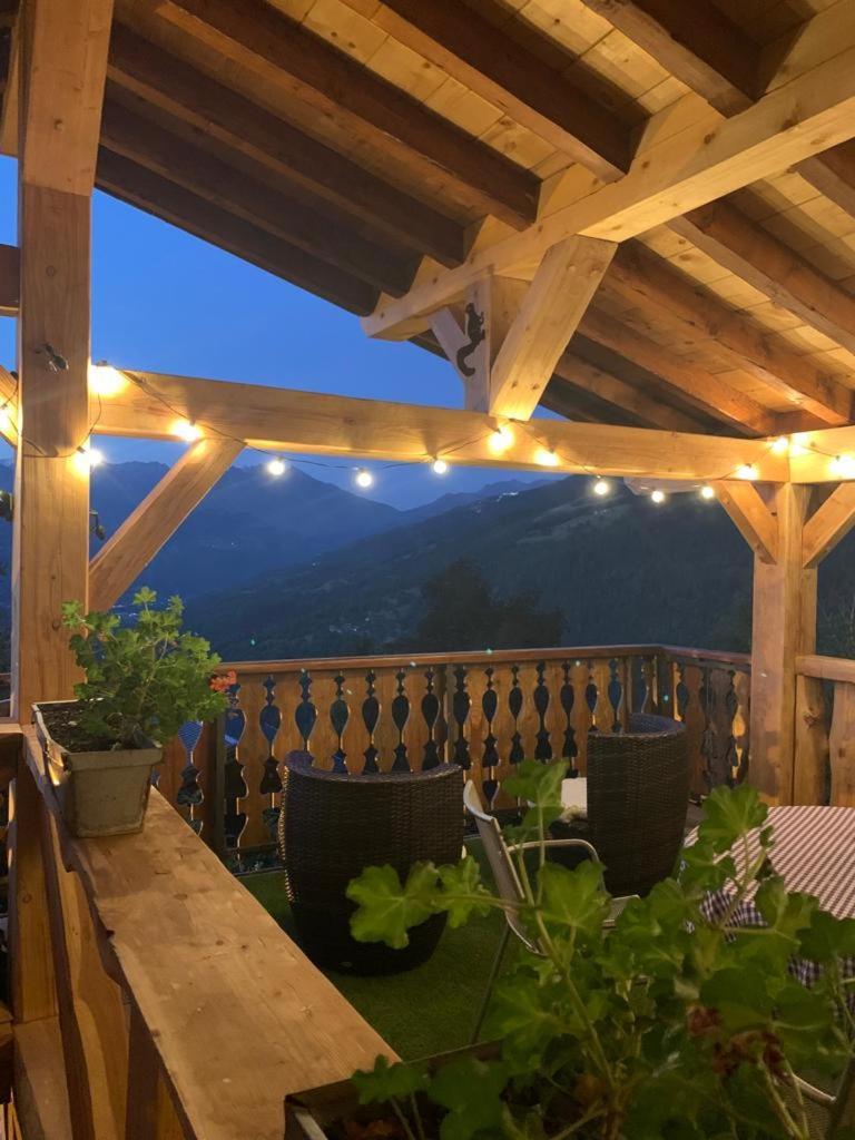 Chalet Miravidi, Montchavin-La Plagne, Jacuzzi & Sauna Exterior foto